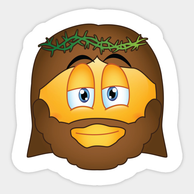 Jesus Emoji by Emoji World Jesus Sticker TeePublic